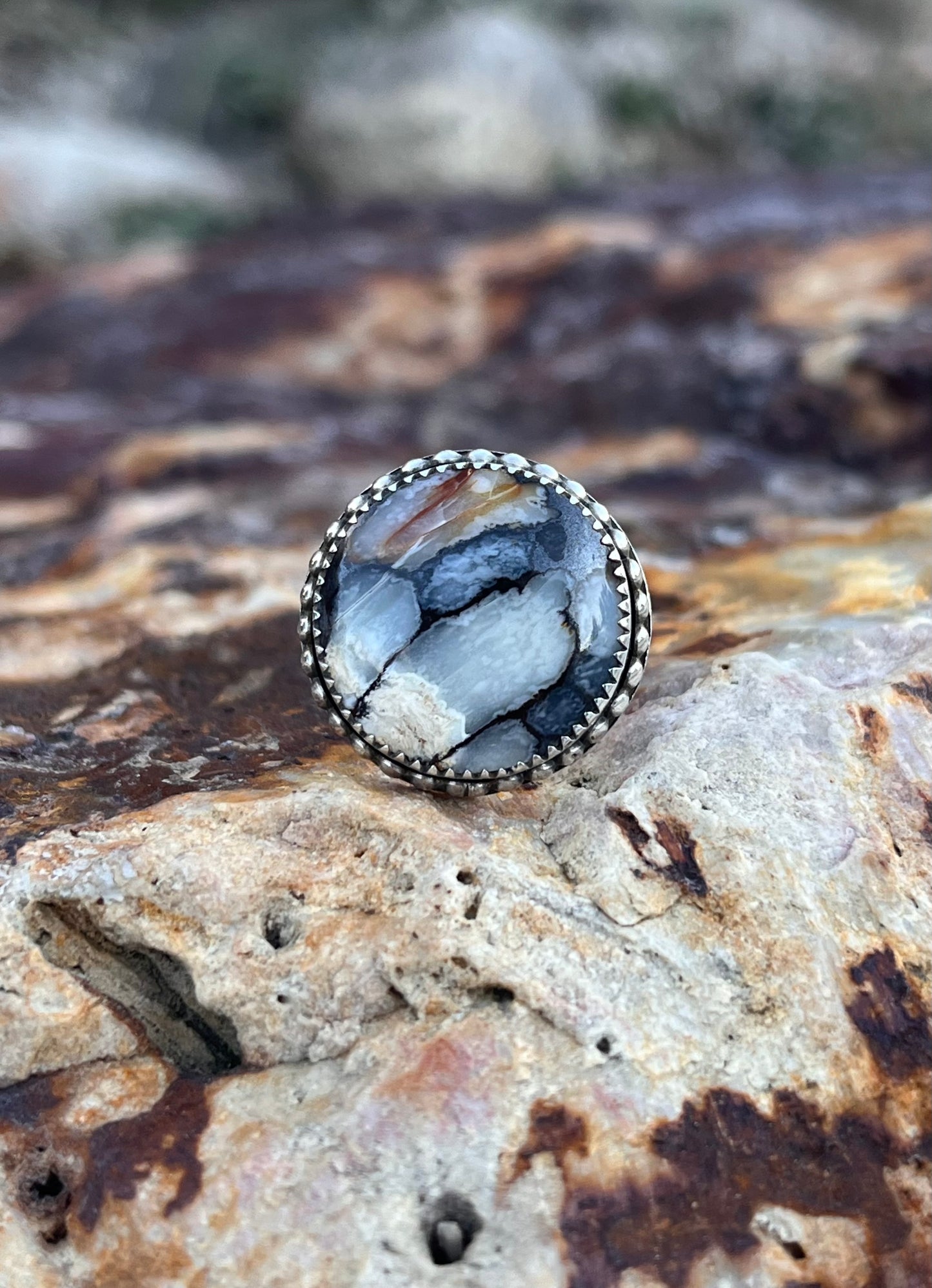 details of a wing double banded ring