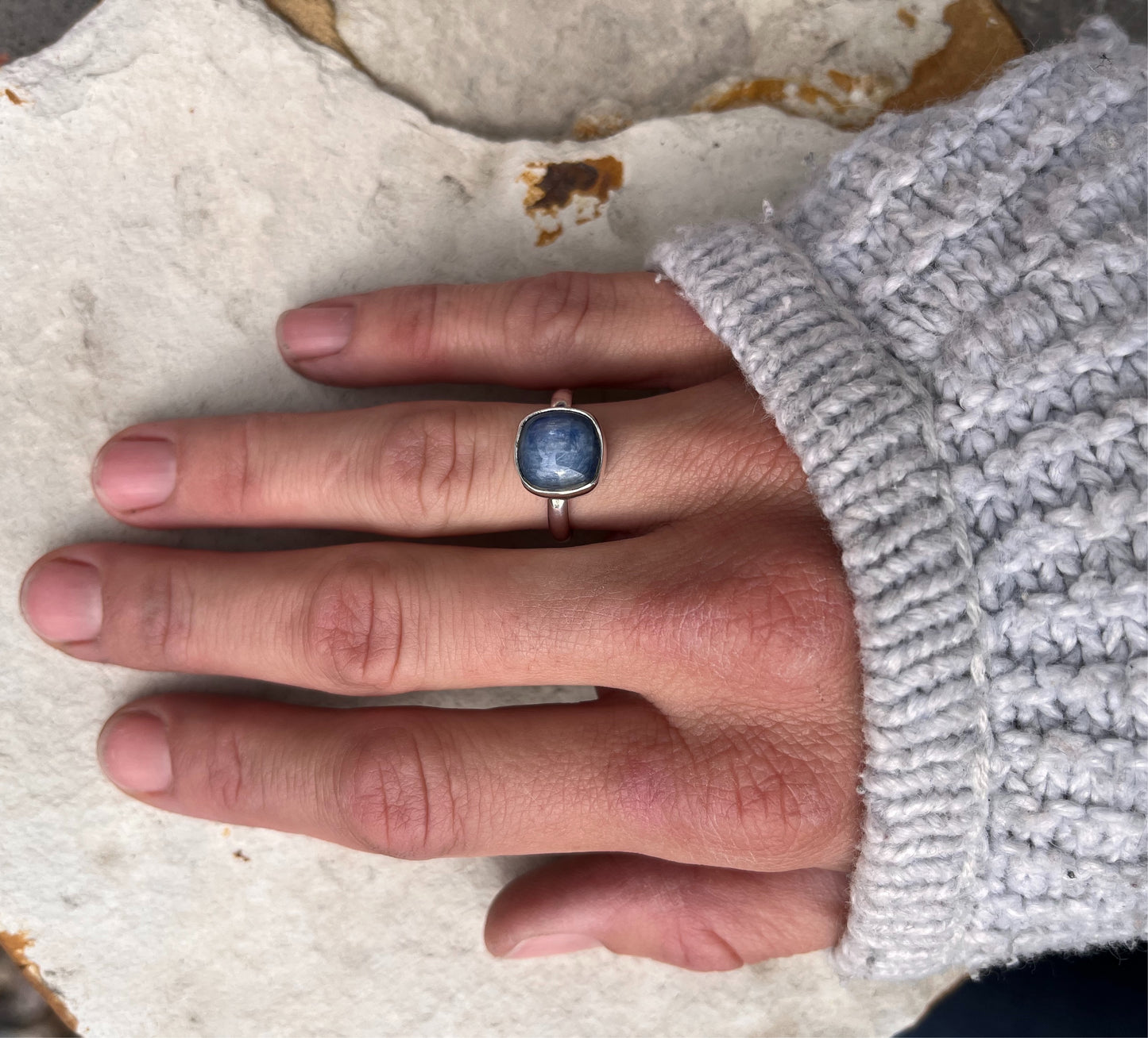 kyanite ring, size 6